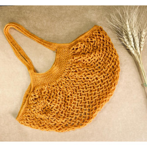Orange Fish Net Crochet  Bag - A Tale of Crafts