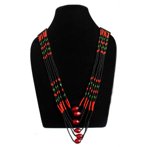 Beaded Multistrand Angami Traditional Necklace Ethnic Inspiration