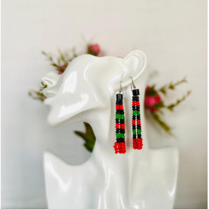Bangdin Newmai- Black and red Angami traditional earring