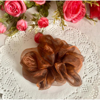 Brown Organza Hair scrunchies - ColleGium Craft
