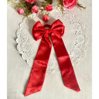 Red sassy bow hair tie - ColleGium Craft