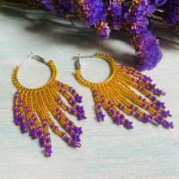 Whimsical hoop fringe earrings - Dimasa Ethnic Collections