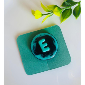 E Initial Letter Handcrafted Resin Black&Greeen Mobile Popsocket - Earthly Inspired 2020