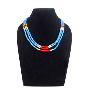 Three Strand Beaded Necklace - Ethnic Inspiration
