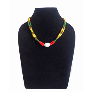 Two Strand Multicolor Beaded Necklace - Ethnic Inspiration