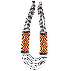 Konyak tradition inspired woven beaded necklace - Ethnic Inspiration