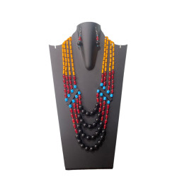 Flower Child-Seed and Glass Beaded Necklace Set