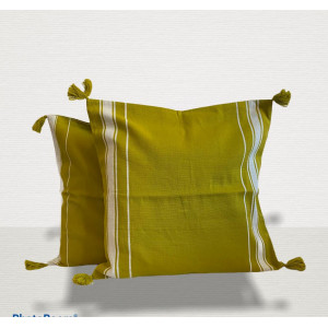 Corn Yellow Hand woven cushion 1psc - TADI