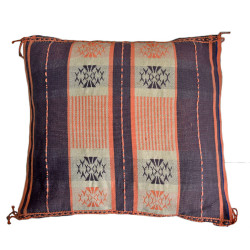 Loinloom Handwoven Rustic Orange Indigenous Design Cotton Cushion Cover - Ethnic Inspiration