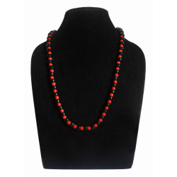 Red and Black Beads Necklace - Ethnic Inspiration