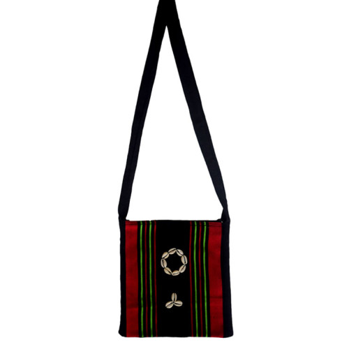 Angami sling bag with cowrie shells - Ethnic Inspiration