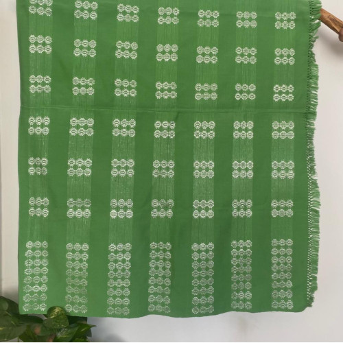 Loin Loom Lime green wrap around motif design- Ethnic Inspirations