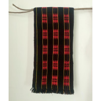 Black and Red Loin Loom Wrap Around for Woman - Ethnic Inspirations