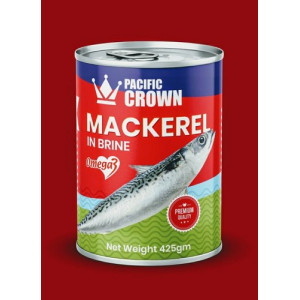 Pacific Crown- Mackerel in brine 425g - Essentials and Grocers