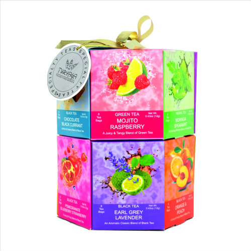 Turyaga - 96 Tea Bag 12 Assorted Exotic Flavored Gift Box