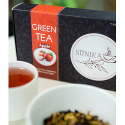 Apple flavor green tea 40gm - Sunika Green Tea