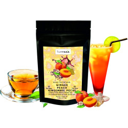  Black tea Ginger Peach 25 tea bags - Turyaga