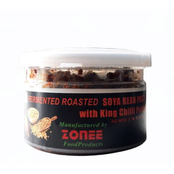 Fermented Roasted Soya Bean with King Chilli Pickle100gm - Zonee