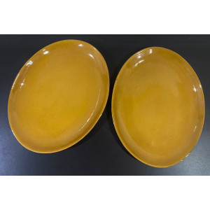 Mustard oval plate (Medium) Qty 1 Pc