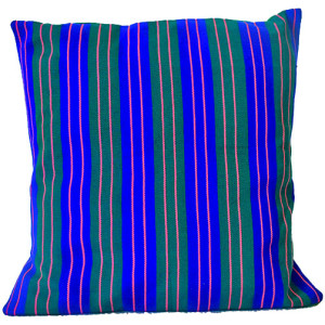 Handwoven Blue Strip Cotton Cushion Covers set of 4 - Ethnic Inspiration