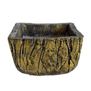 Grace Pots- Handmade Concrete Golden Vase Medium