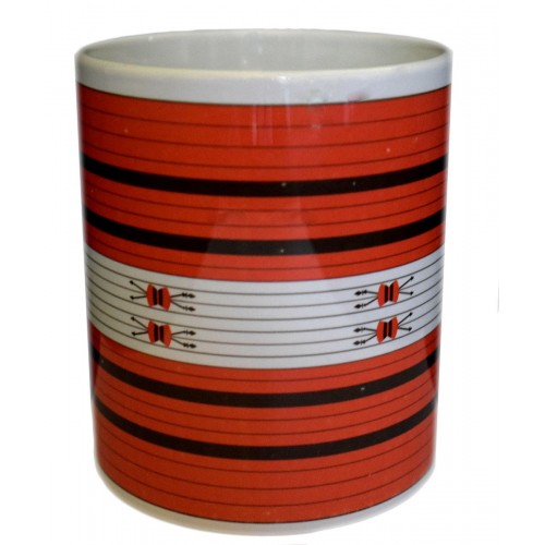 Mug printed with Lotha Naga Male motif design