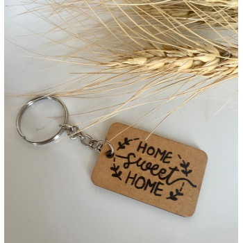 Home sweet home hand written key chain - IDYLLIC Creations Nagaland