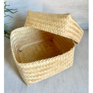 Large Bamboo storage box - Indigi Crafts