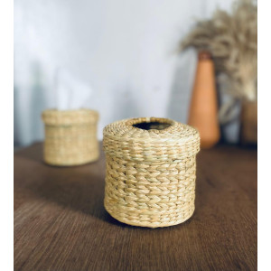 Tissue roll holder made of water reed hand made by Pangthem 