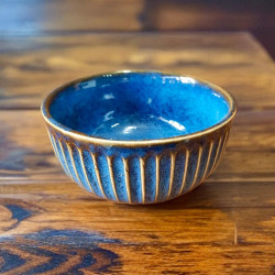Blue ceramic portion bowl - The Knot and Bow
