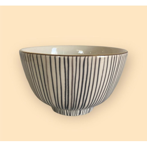 Black ceramic strip planter pot - The Knot and Bow