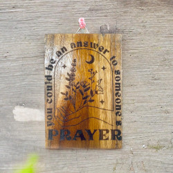Prayer wall hanger decor - Wood Engraved