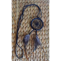 Dream Catchers Necklace with Colored Feathers