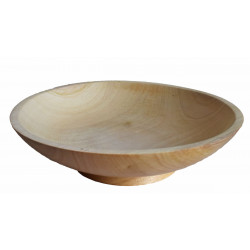 Wooden Round Non Varnish Usable Gamari Plate - Indigi Craft