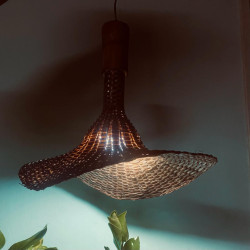 Bamboo hat hanging lampshade- Indigi crafts