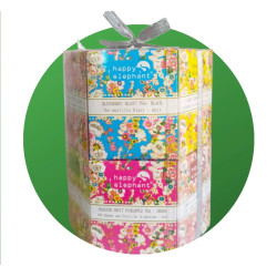 Elegant Bold Floral tea gift box 6 flavor 96TB - Happy Elephant