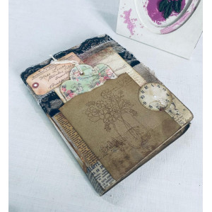 Bullet Vintage Journal with black lace embelish - Romantic Vintage Affairs