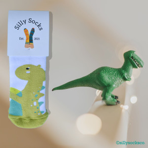 Dino printed Baby Socks- Silly Socks