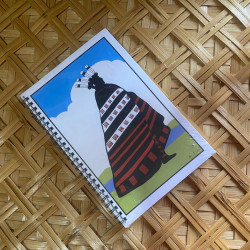 Sumi naga men shawl art note book cover - Unpopular Artist