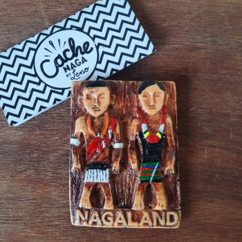 Cache Naga Lotha tribe couple Fridge magnet