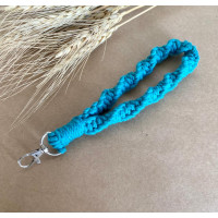 Blue Twirl macrame key holder - SA Craft