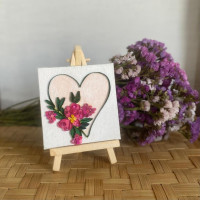 Blossom heart shape quill paper art - Artsy Galore