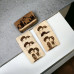 Chakasang couple design coaster set of 6- Wood engraved